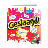 Wenskaarten - Geslaagd cartoon