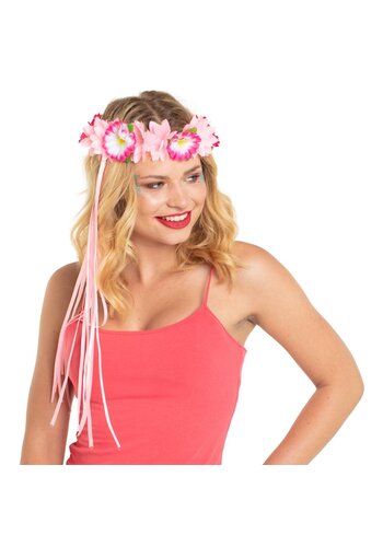 Hawaii Haarband Roze Luxe 