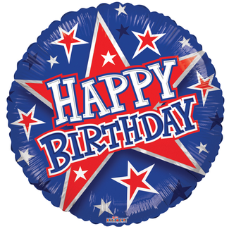 Globos Folieballon Happy Birthday Stars