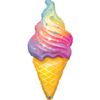 Folieballon Rainbow Swirl Ice