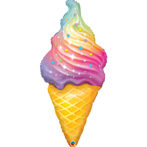 Folieballon Rainbow Swirl Ice 