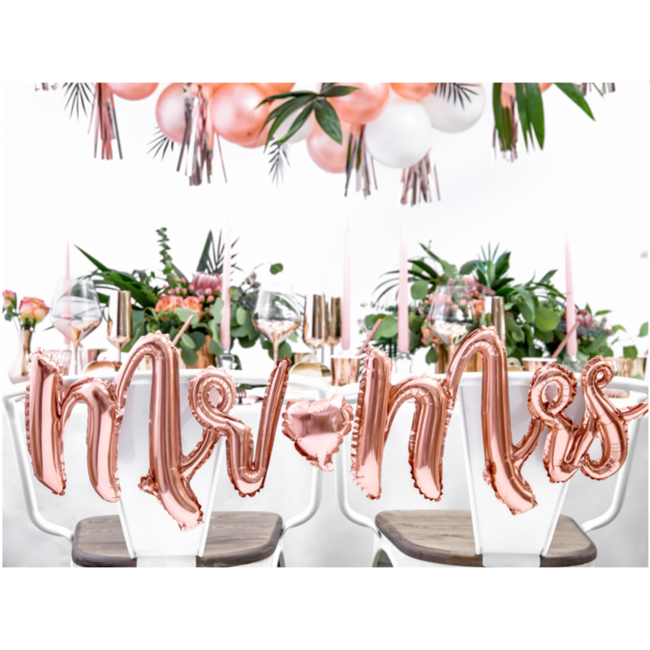 Folieballon Mr & Mrs rose gold
