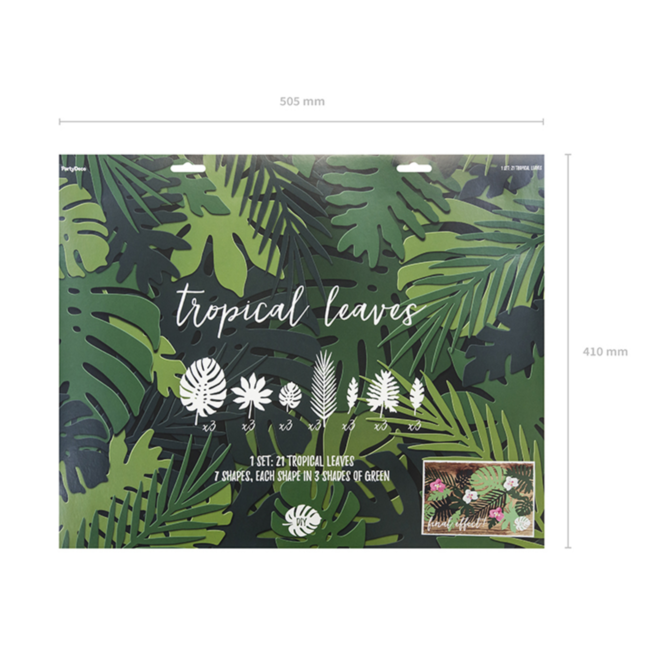 Decoraties Aloha - Tropische bladeren mix