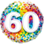 Qualatex Folieballon 60 Rainbow Confetti