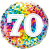Qualatex Folieballon 70 Rainbow Confetti