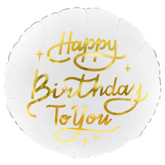 PartyDeco Folieballon Happy Birthday To You