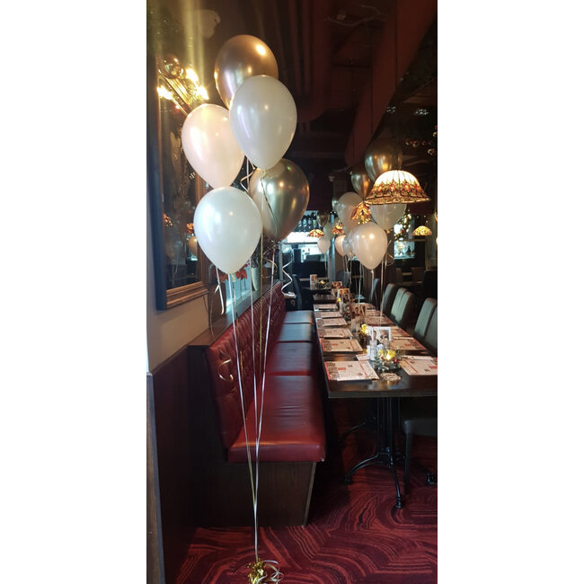 Staander van 5 heliumballonnen