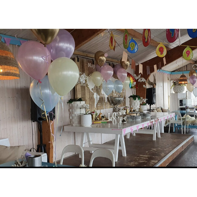 Staander van 5 heliumballonnen