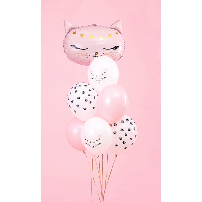 Ballonnen katten mix - 6 st- 30cm