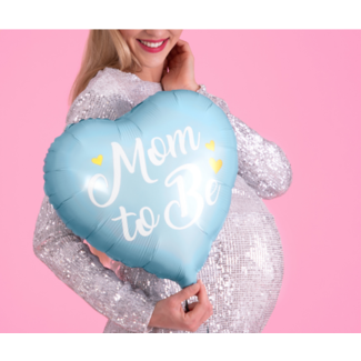 PartyDeco Folieballon Mom to Be - blauw