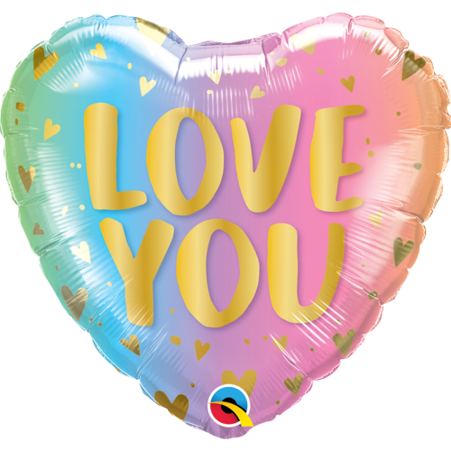 Folieballon Love You Pastel - 45cm 