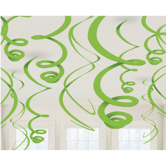 Amscan Swirl Decoratie Kiwi Groen - 12st - 55,8cm