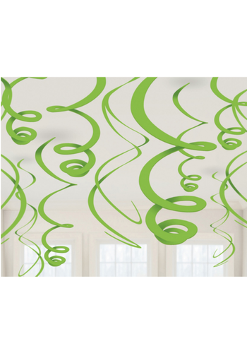 Swirl Decoratie Kiwi Groen - 12st - 55,8cm 