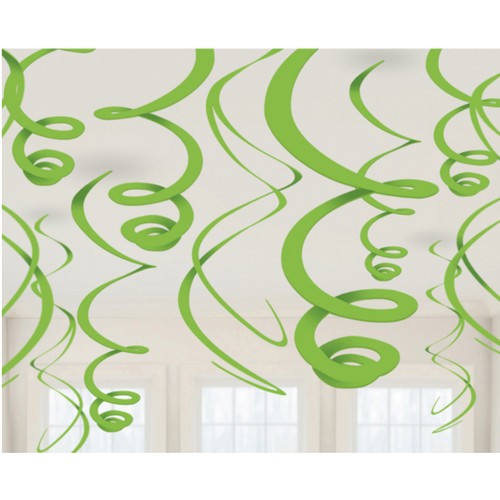 Swirl Decoratie Kiwi Groen - 12st - 55,8cm 