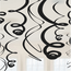 Paperdreams Swirl Decoratie Zwart - 12st - 70cm