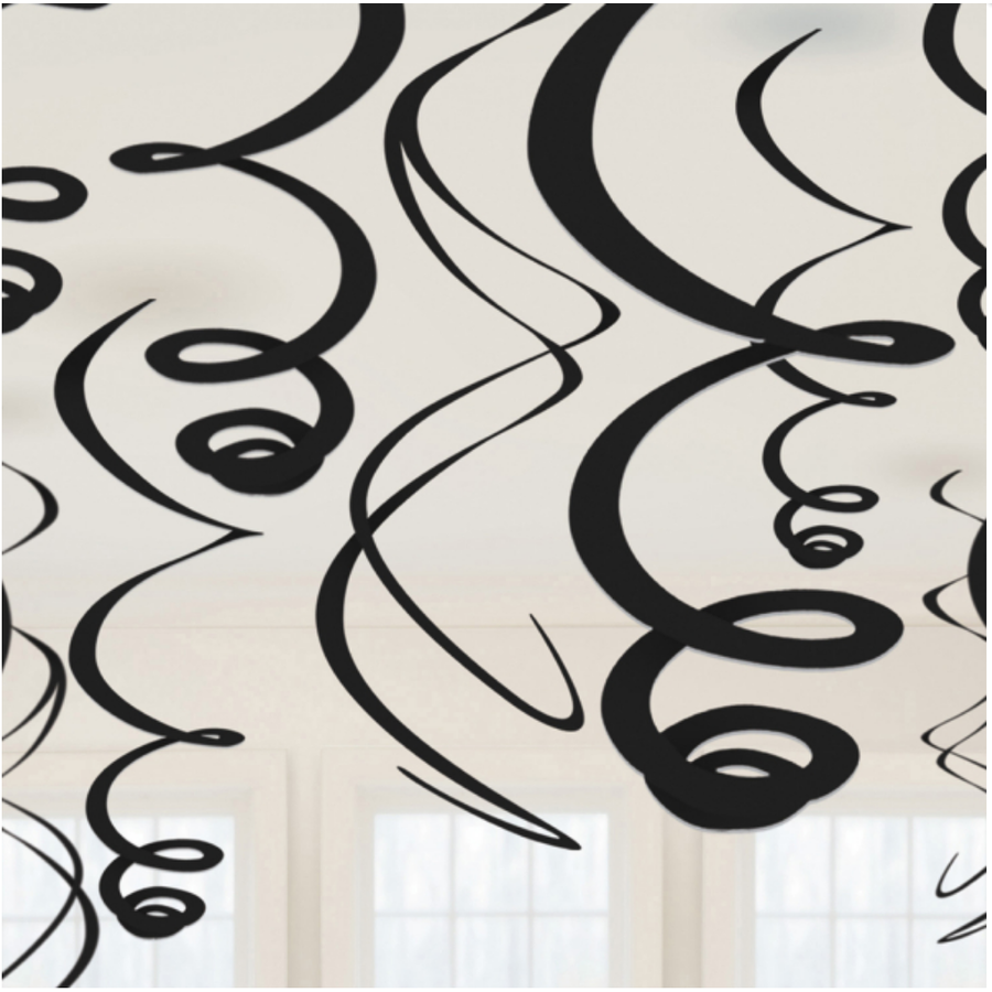 Swirl Decoratie Zwart-1