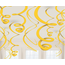 Amscan Swirl Decoratie Geel - 12st - 55,8cm