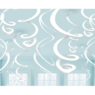 Paperdreams Swirl Decoratie Wit - 12st - 70cm