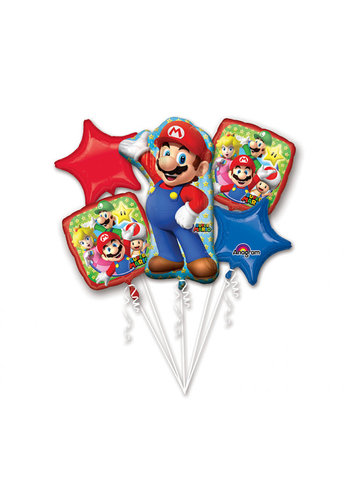 Folieballonnen Boeket "Mario Bros" 