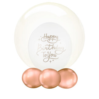 Anagram Folieballon Clearz Crystal Geel - 50cm