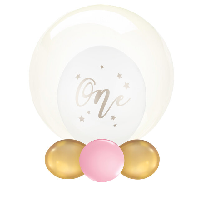 Folieballon Clearz Crystal Geel