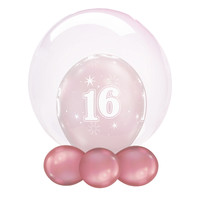 thumb-Folieballon Clearz Crystal Zacht Roze-1