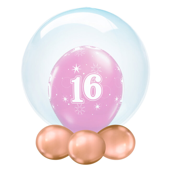 Folieballon Clearz Crystal Blauw