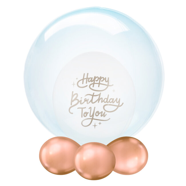 Folieballon Clearz Crystal Blauw