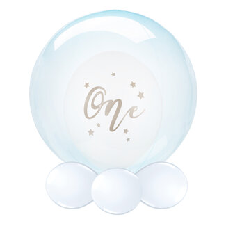 Anagram Folieballon Clearz Crystal Blauw - 50cm