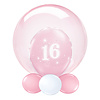 Anagram Folieballon Clearz Crystal Pink