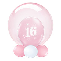 thumb-Folieballon Clearz Crystal Pink-1