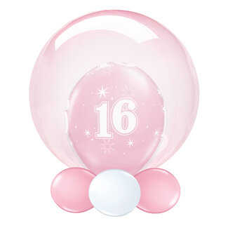 Anagram Folieballon Clearz Crystal Pink - 50cm