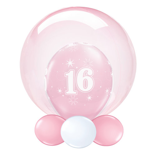 Folieballon Clearz Crystal Pink - 50cm 