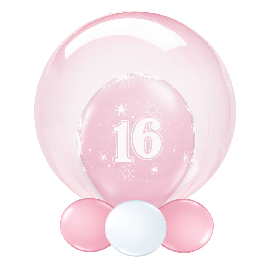 Folieballon Clearz Crystal Pink-1