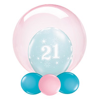 thumb-Folieballon Clearz Crystal Pink-3