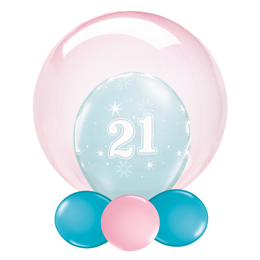 Folieballon Clearz Crystal Pink-3