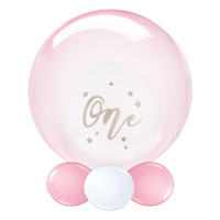 thumb-Folieballon Clearz Crystal Pink-2