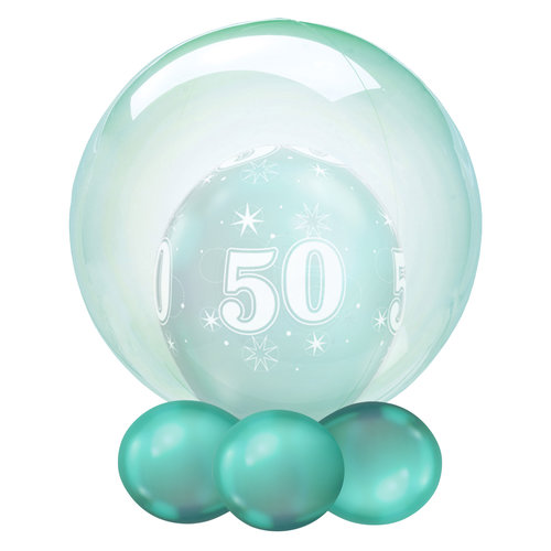 Folieballon Clearz Crystal Green - 50cm 