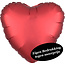Folieballon Hart Chrome Rood
