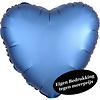 Folatex Folieballon Hart Chrome Azure Blauw