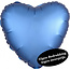 Folatex Folieballon Hart Chrome Azure Blauw - 45cm