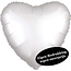 Folieballon Hart Chrome Wit
