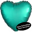 Folieballon Hart Chrome Jade Groen