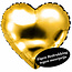 Globos Folieballon Hart Glimmend Goud - 45cm