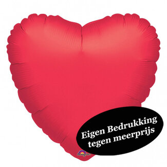 Betallic Folieballon Jumbo Hart Rood - 77x78cm