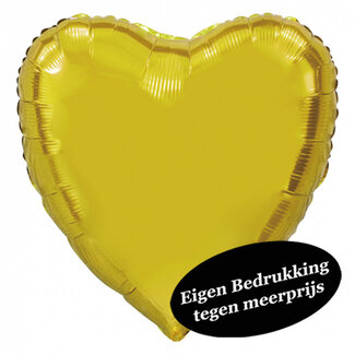 Betallic Folieballon Jumbo Hart Goud - 77x78cm