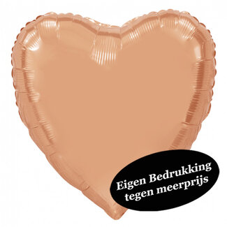 Betallic Folieballon Jumbo Hart Rosé Gold - 77x78cm