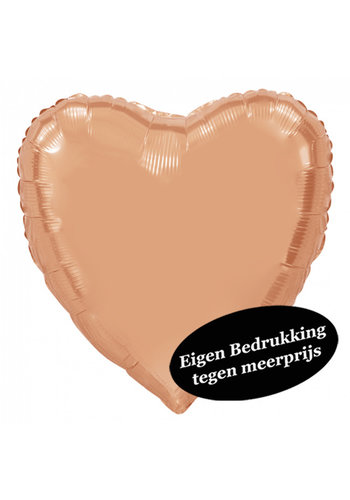 Folieballon Jumbo Hart Rosé Gold - 77x78cm 