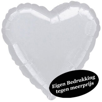Betallic Folieballon Jumbo Hart Zilver - 77x78cm