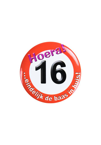 Button - Hoera 16 